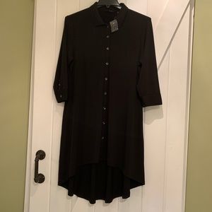 NWOT Black Stretch Shirt Dress